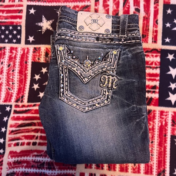 Miss Me Easy Fit Bootcut Jeans Size 26 - Picture 1 of 4